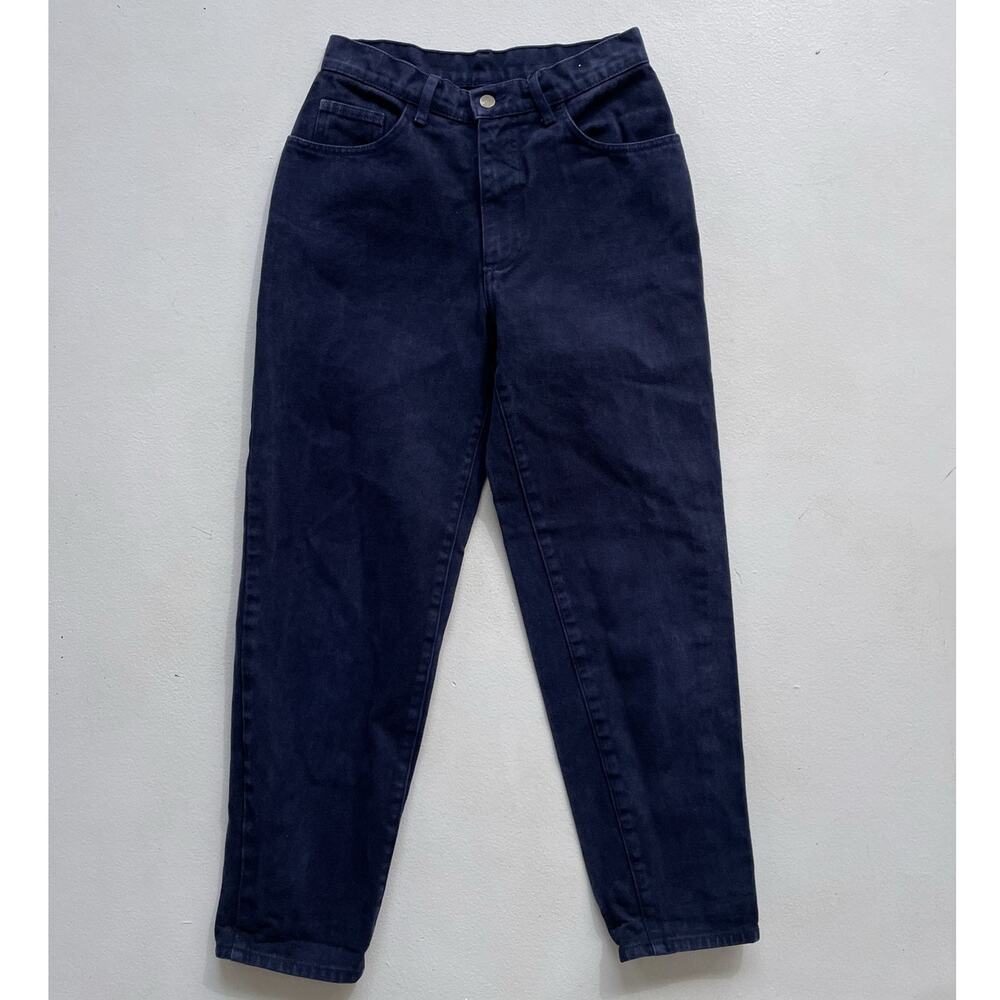 Los Angeles Apparel High Rise Navy Denim Tapered Jeans / 29W, 28L / Made In USA